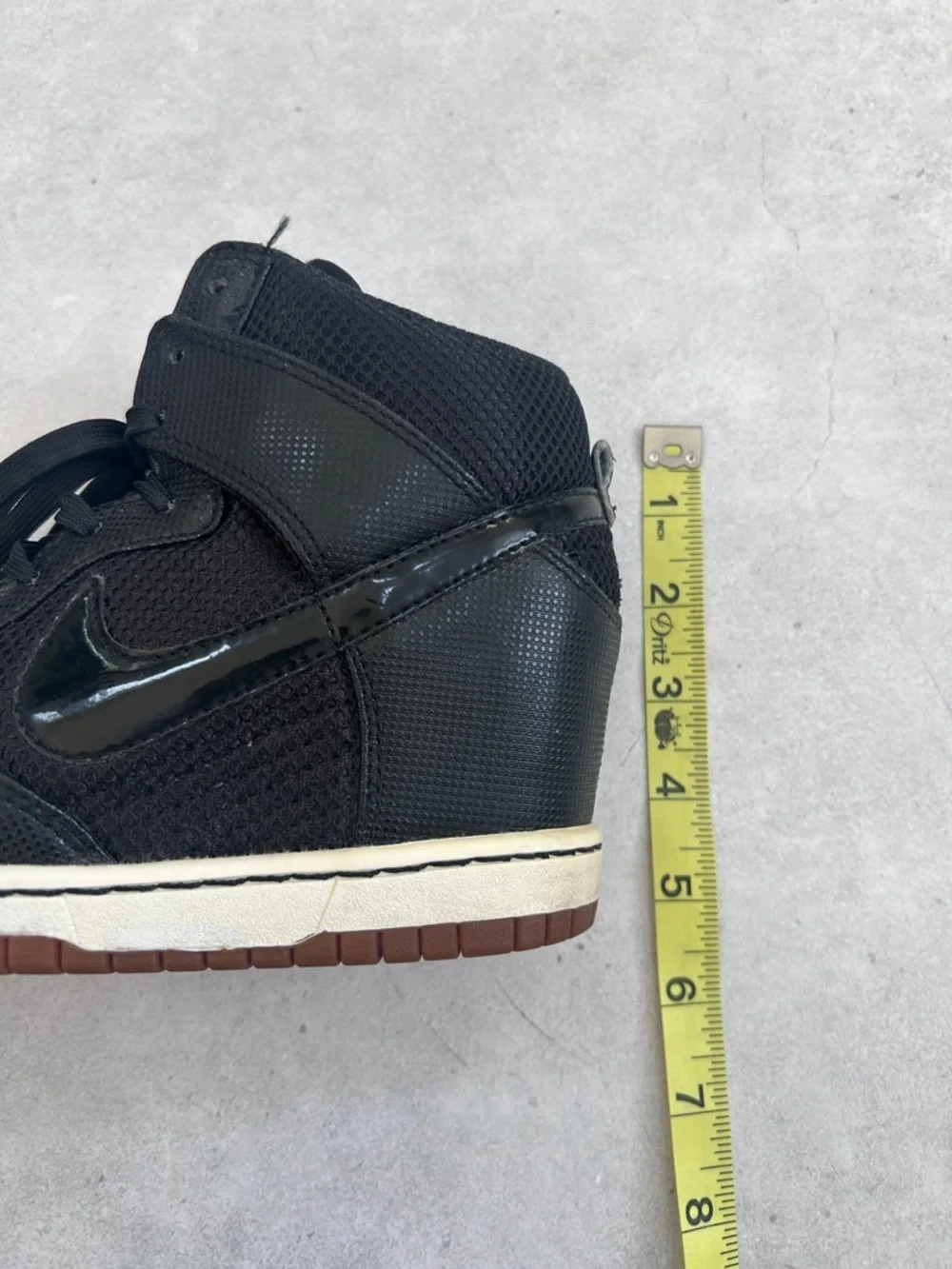 Nike Dunk Sky Hi Essential Wedge Sneakers Black Gum 579763-001 Women’s 6 / EU 36